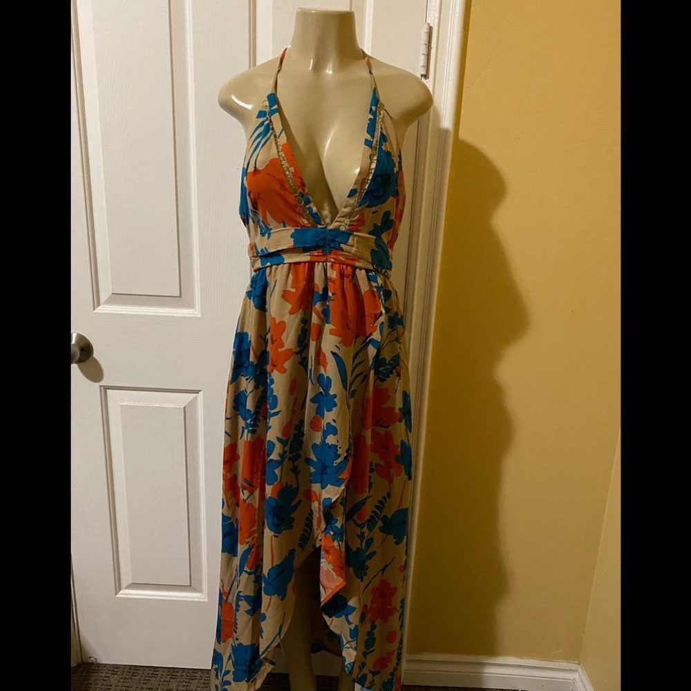 Autumn leaves maxi dress